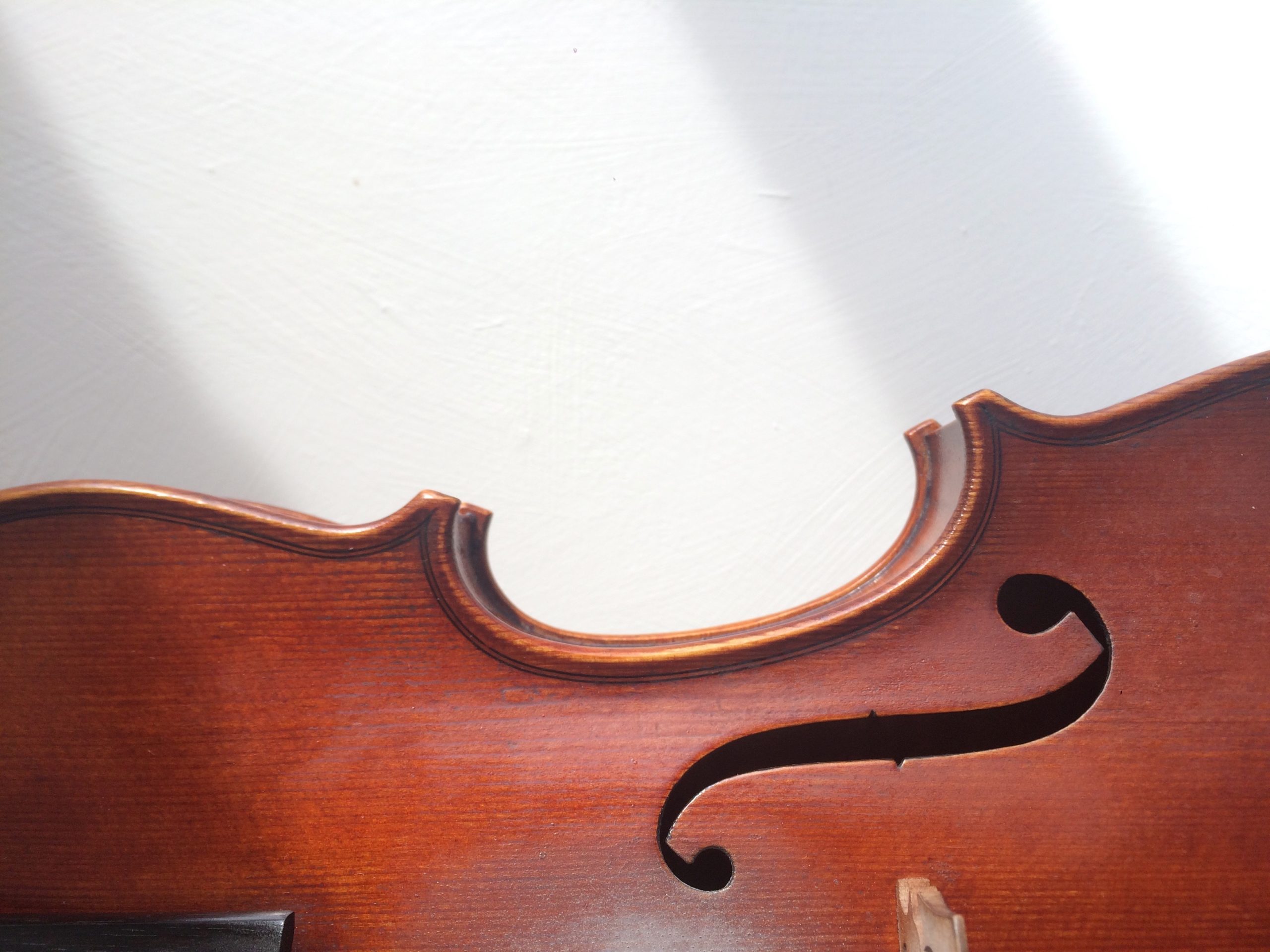 Baroque violin detail